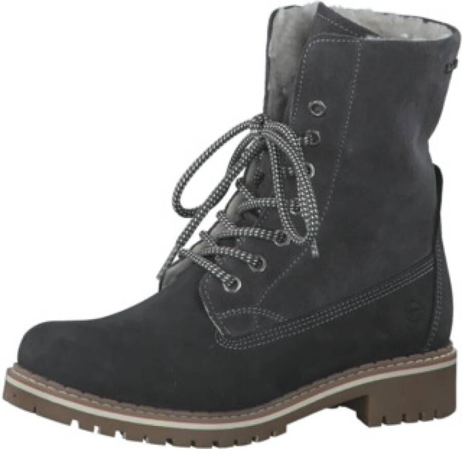 Tamaris Dames Anthracite Leren Sandalen
