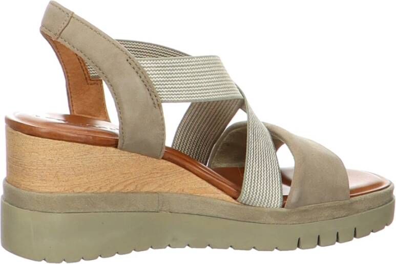 Tamaris Olijfgroene Sleehak Sandalen