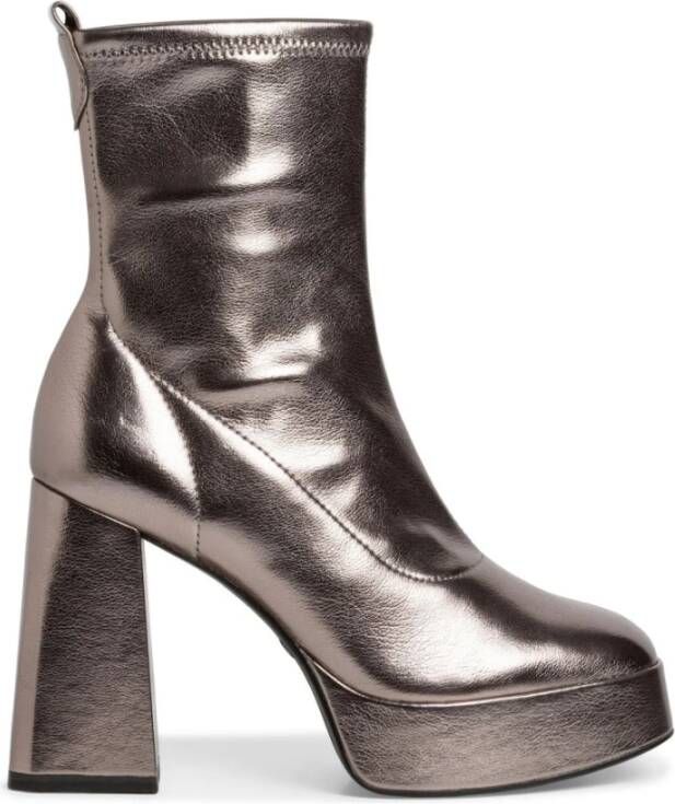 tamaris Elegante Metallic Gesloten Booties Gray Dames