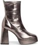 Tamaris Elegante Metallic Gesloten Booties Gray Dames - Thumbnail 2