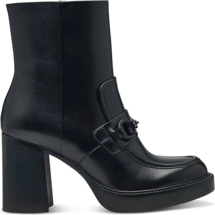 Tamaris Elegante Zwarte Enkellaarsjes Black Dames