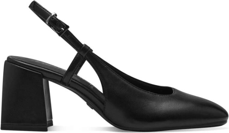 tamaris Elegante Zwarte Platte Sandalen Black Dames