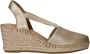 Tamaris Metallic Espadrille Sleehak Sandaal Yellow Dames - Thumbnail 8