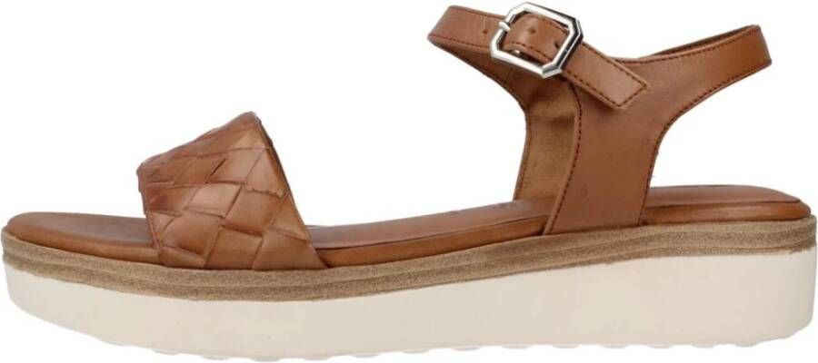 tamaris Flat Sandals Brown Dames