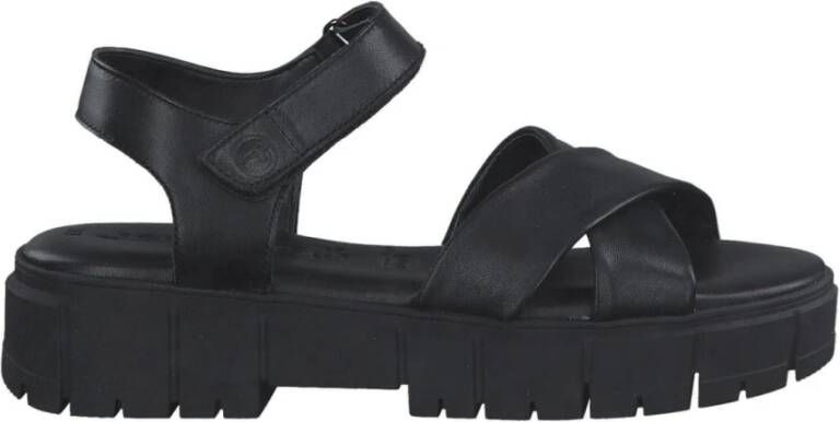 tamaris Flat Sandals Zwart Dames