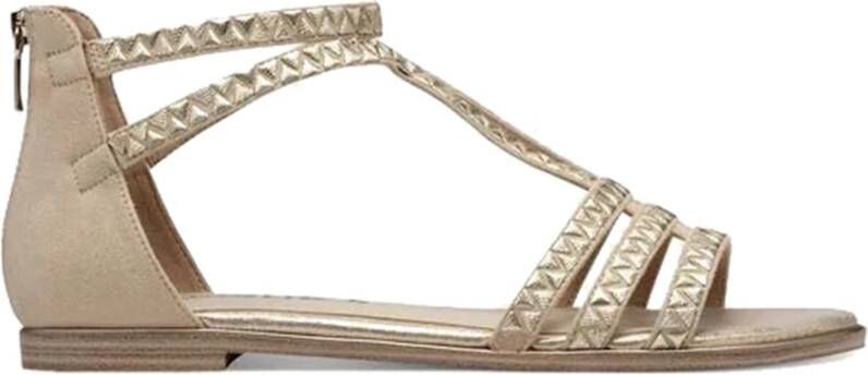 Tamaris Geometrische Beige Sandalen met Platte Zool - Foto 2