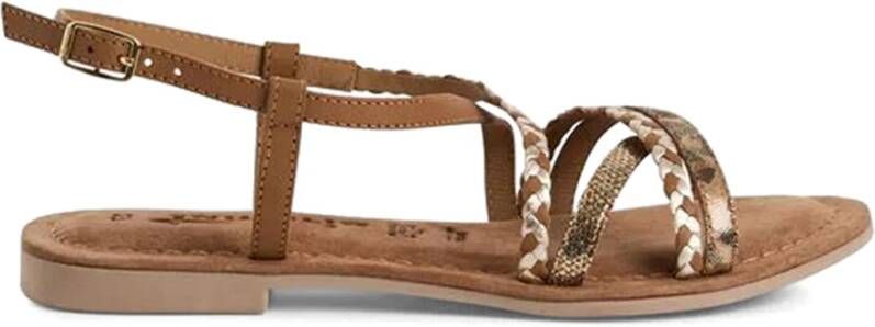 Tamaris Gevlochten Sandalen met Gouden Accenten