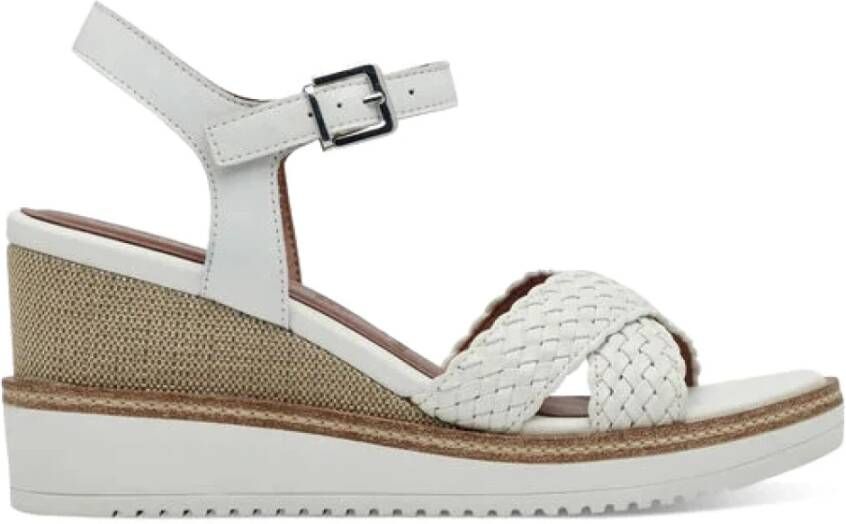Tamaris Gevlochten sleehak sandalen in verschillende kleuren - Foto 3