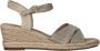 Tamaris Slippers plateau zomerschoen pantoffels in monochrome look - Thumbnail 4