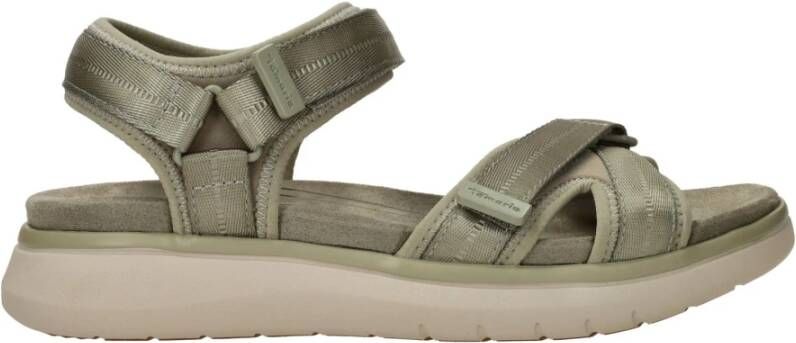 tamaris Groene Vegan Comfort Sandaal Green Dames