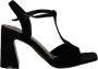 Tamaris Stijlvolle Zwarte Leren Hoge Hak Sandalen Black Dames - Thumbnail 2