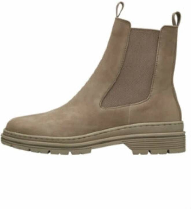 Tamaris Kameel Dames Enkellaarzen in Nubuck