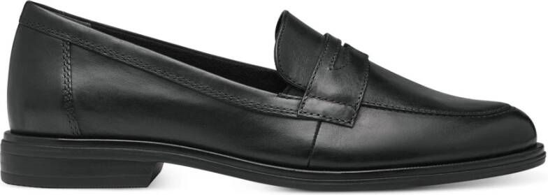 Tamaris Klassieke leren loafers Black Dames