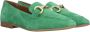 Tamaris Groene suède loafers met verharde hiel en gouden detail Green Dames - Thumbnail 3