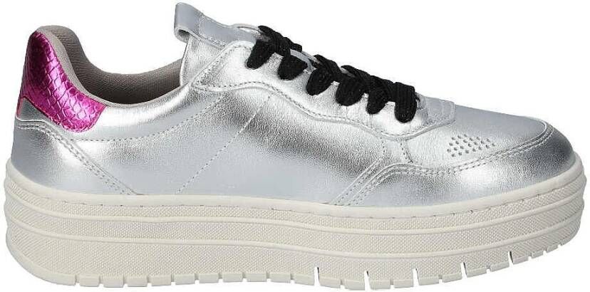 Tamaris Plateausneakers vrijetijdsschoen lage schoen veterschoen met decoratieve stiksels en perforatie - Foto 2