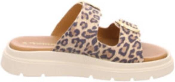 Tamaris Leopard Slippers bruin Leer Dames - Foto 2