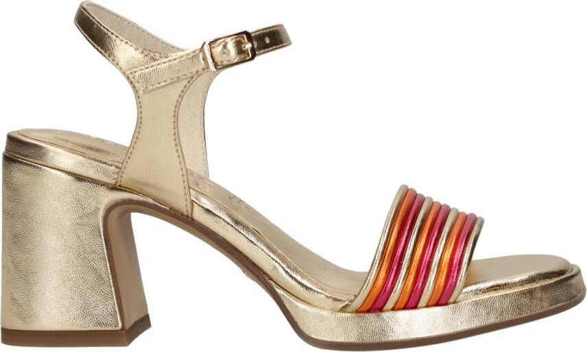 tamaris Metallic Gouden Sandalette Vegan Zomer Look Multicolor Dames