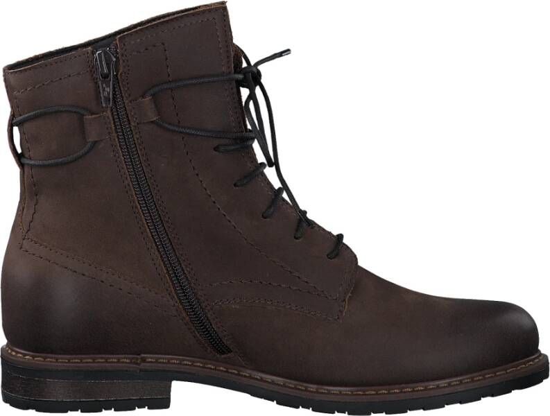 Tamaris Veterlaarsjes Blokhak veterschoenen met rits voor een gemakkelijke instap