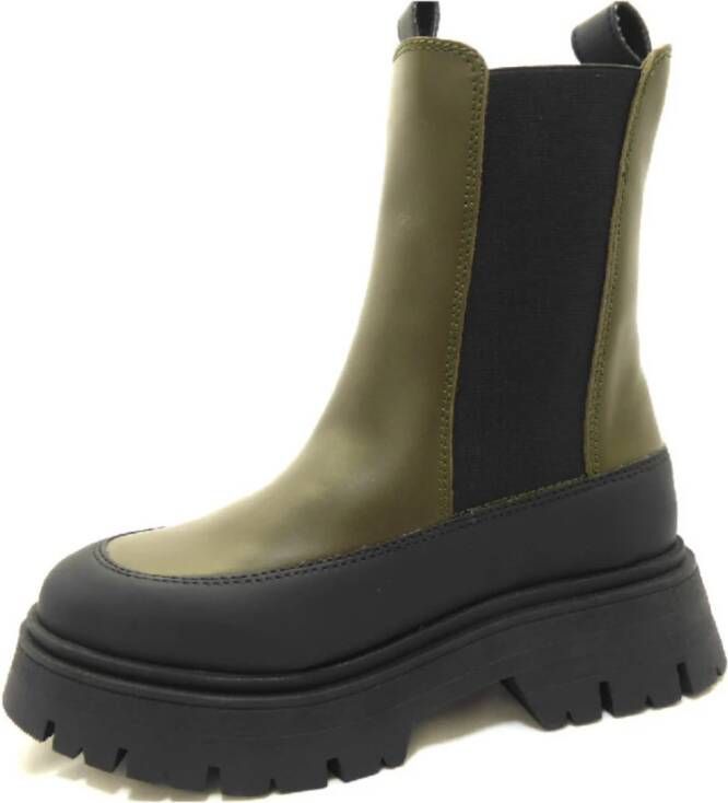 Tamaris Olijfzwarte Chelsea-laarzen voor dames - Foto 4