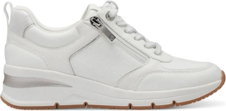 Tamaris Sneakers met sleehak vrijetijdsschoen lage schoen veterschoen met buitenrits - Foto 2