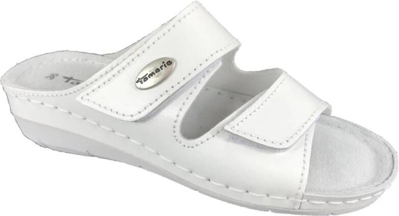 Tamaris Slippers Wit Dames - Schoenen.nl