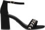 Tamaris Stijlvolle zwarte leren hoge hak sandalen Black Dames - Thumbnail 72
