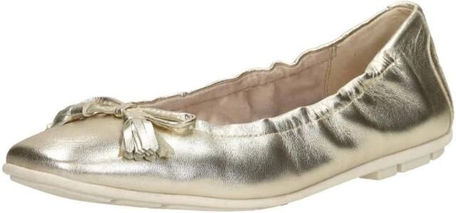 Tamaris Metallic leren ballerina schoenen Yellow Dames - Foto 4