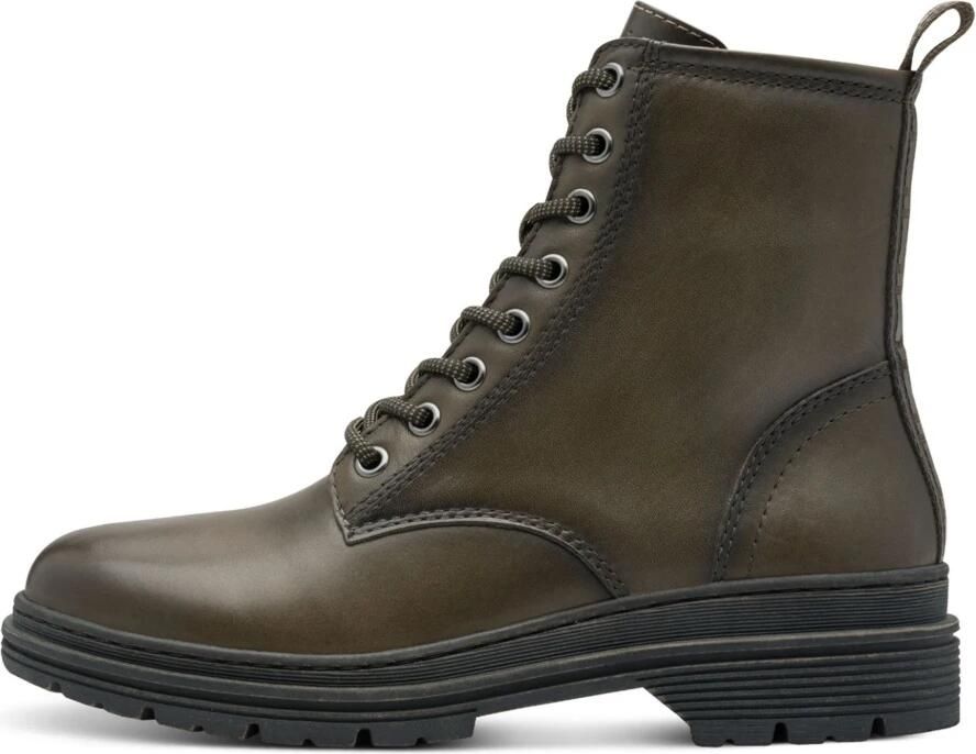 Tamaris Hoge veterschoenen blokhak veterlaarsje in trendy used look