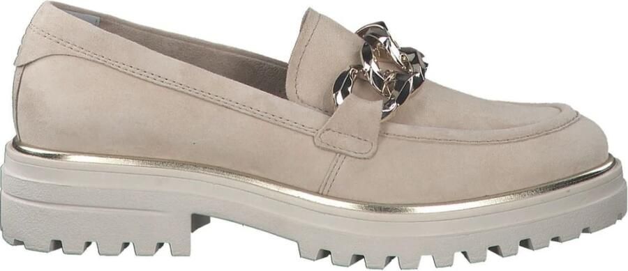 Tamaris Beige Leren Loafers Beige Dames