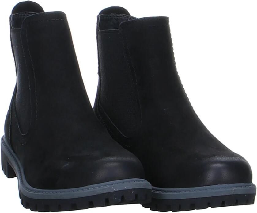 Tamaris Zwarte Suède Enkellaarsjes Vrouwen Black Dames