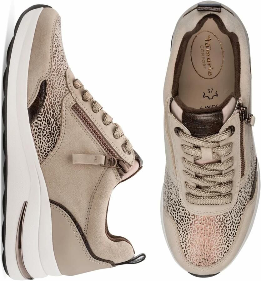 Tamaris Wide Fit Sneakers laag 'Comfort Da.' beige - Foto 4