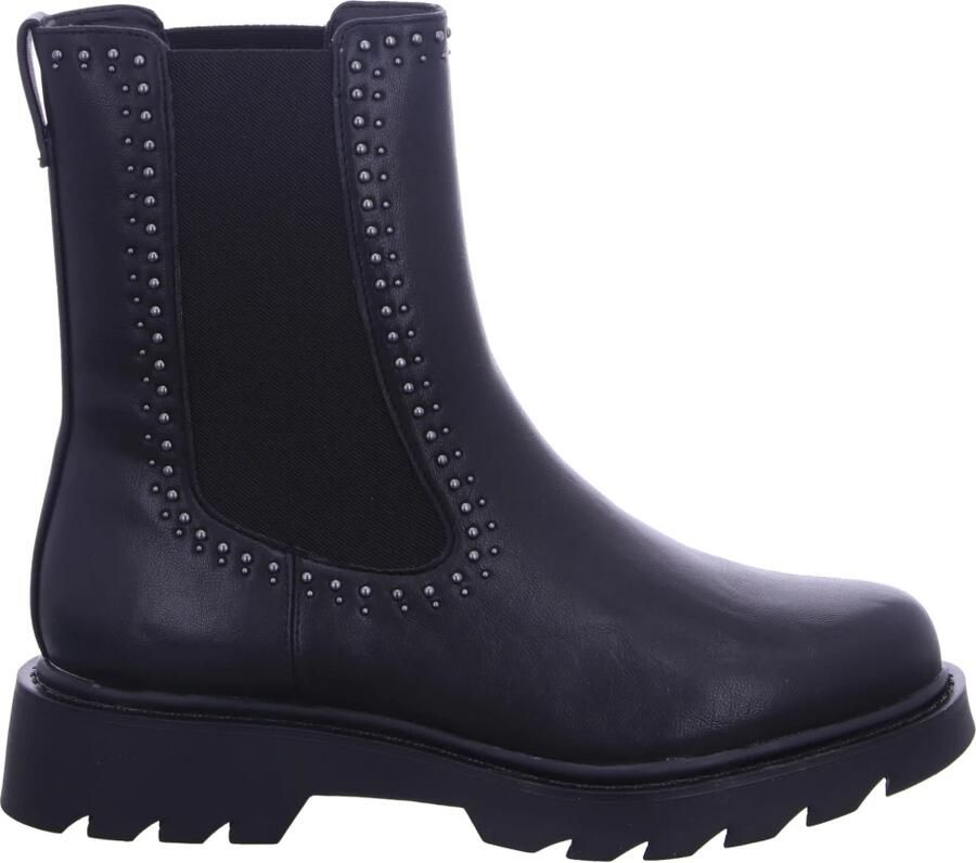 Tamaris Chelsea-boots blokhak enkellaars bikerboots bezet met glanzende studs - Foto 2