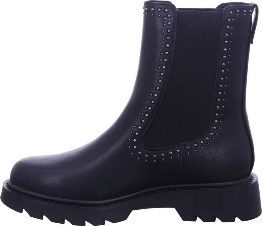 Tamaris Chelsea-boots blokhak enkellaars bikerboots bezet met glanzende studs - Foto 3