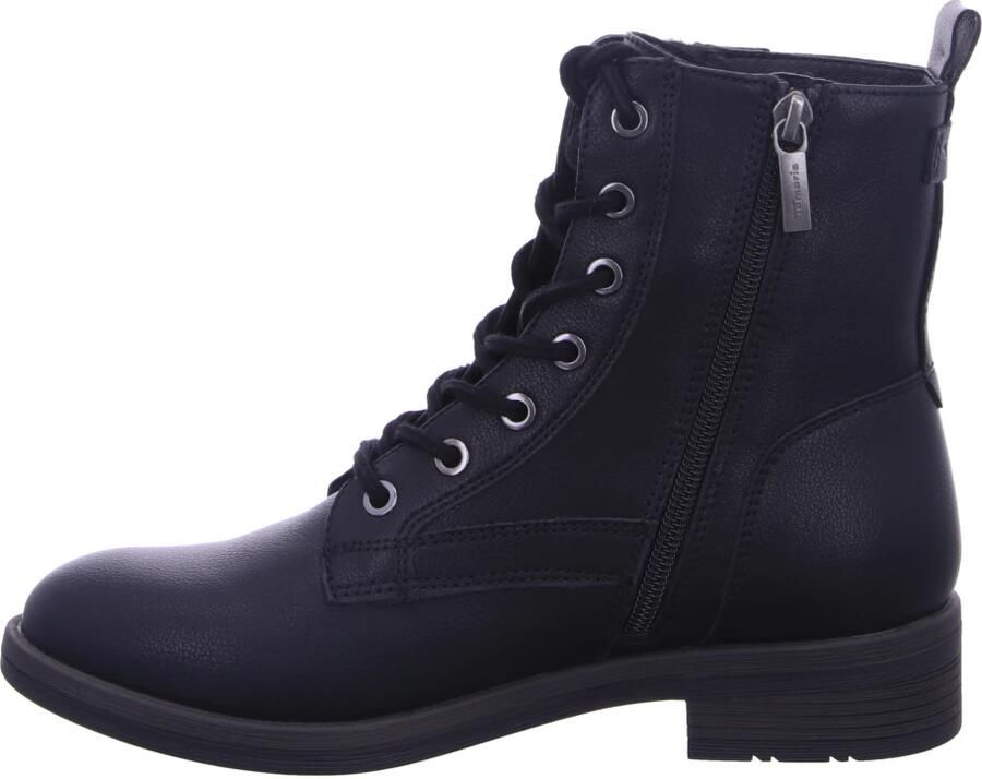 Tamaris Hoge veterschoenen SHAE blokhak veterschoenen laarsjes met decoratieve ritssluiting - Foto 4