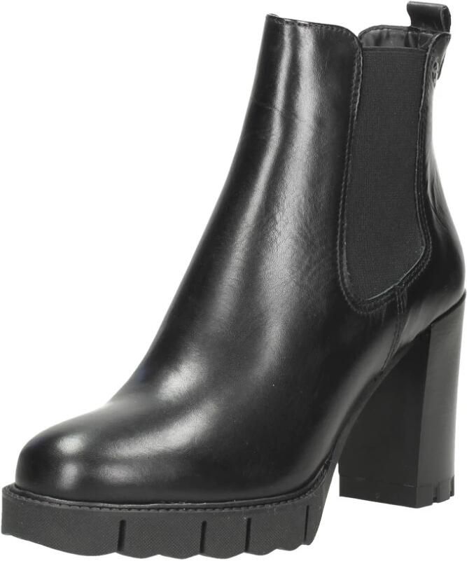 Tamaris Zwarte leren Chelsea laars met 6 cm hak Black Dames - Foto 2