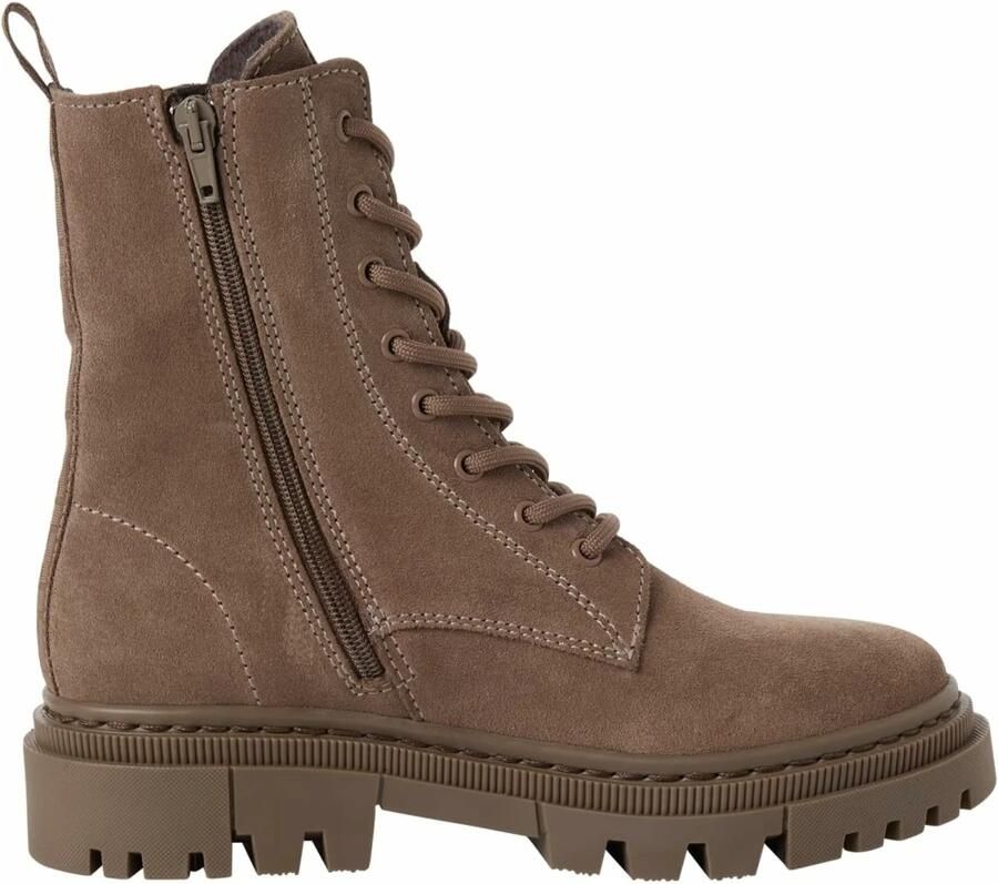 Tamaris dameslaarzen leren enkellaarzen 1-25276-41-341 dames beige