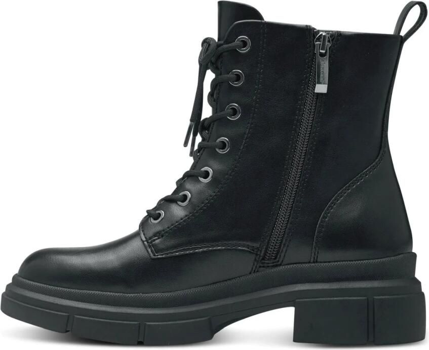 Tamaris Hoge veterschoenen SHAE blokhak veterschoenen laarsjes met decoratieve ritssluiting - Foto 6