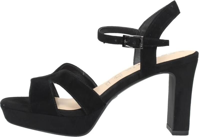 Tamaris Zwarte Suède Sandalette met Enkelbandje Black Dames - Foto 4