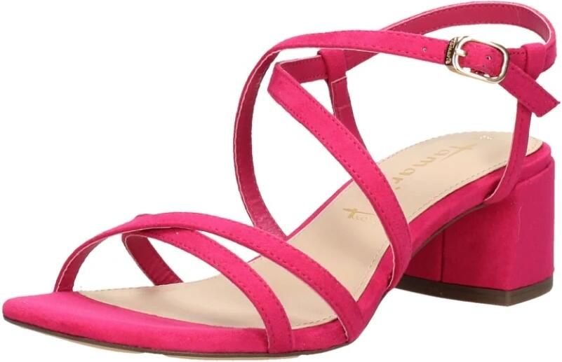 Tamaris Roze Suede Sandalette met Enkelbandje Pink Dames - Foto 5