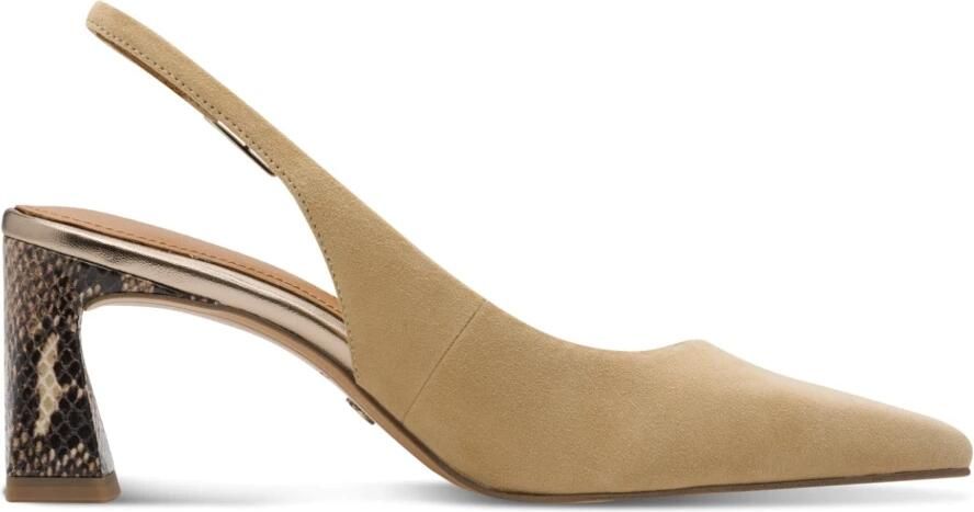 Tamaris Slingbacks beige Suède Dames