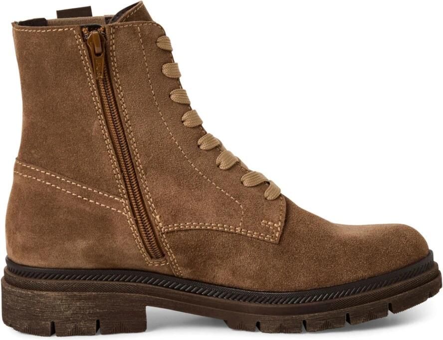 Tamaris Veterlaarsjes blokhak veterboots met modieuze siernaden - Foto 3