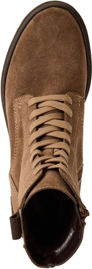 Tamaris Veterlaarsjes blokhak veterboots met modieuze siernaden - Foto 5