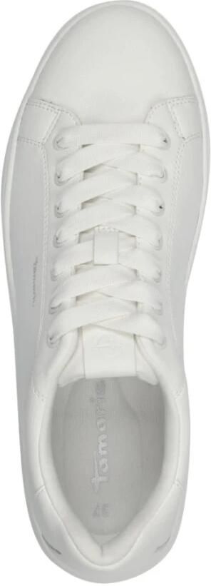 Tamaris Plateausneakers vrijetijdsschoen halfhoge schoen veterschoen in vegan verwerking - Foto 4