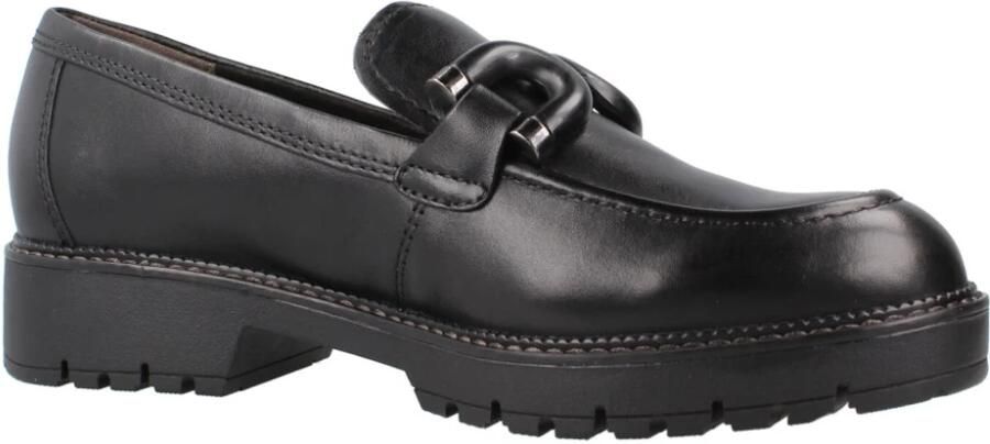 Tamaris dames leren slippers 1-24740-47-001 dames loafers zwart