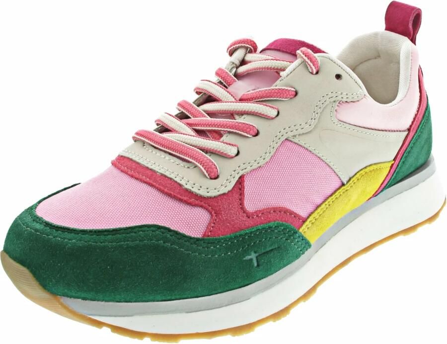 Tamaris Sneakers vrije tijd schoen lage schoen veterschoen met kleurrijke contrasterende inzetstukken - Foto 2