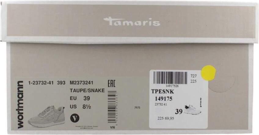 Tamaris lage damessneaker 1-23732-41 393 dames veganistisch M2373241 grijs - Foto 4