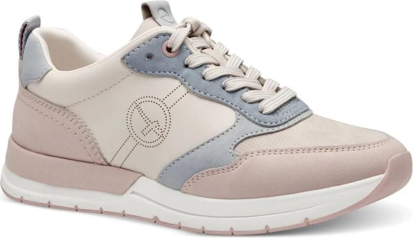 Tamaris Sneakers met sleehak veterschoen vrijetijdsschoen lage schoen met contrastafwerkingen