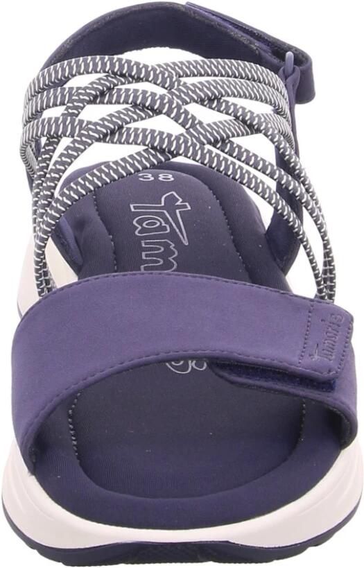 Tamaris Sleehaksandaaltjes plateau comfortabele schoen sandaal met elastische gekruiste riempjes