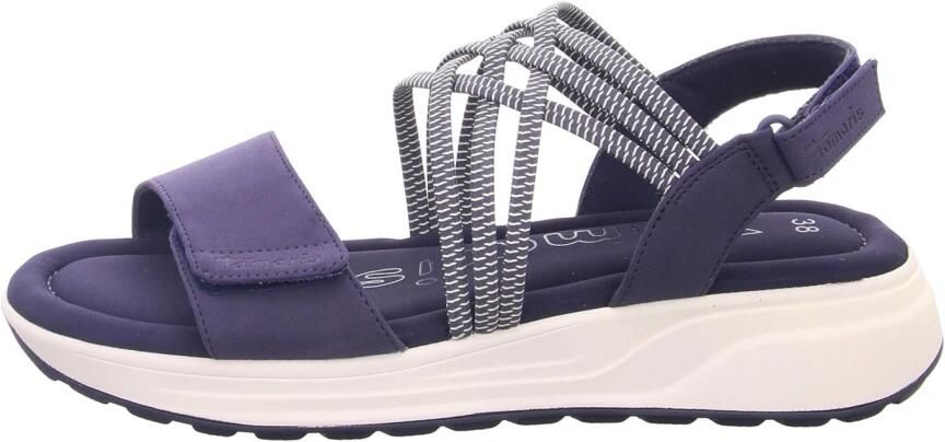 Tamaris Sleehaksandaaltjes plateau comfortabele schoen sandaal met elastische gekruiste riempjes - Foto 3