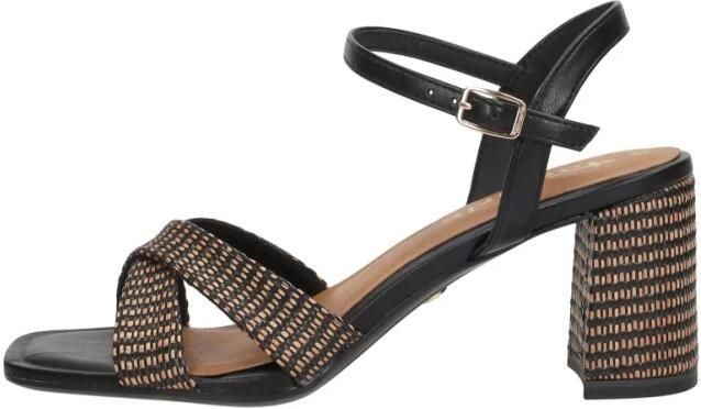 Tamaris Sandalen met hak zwart Textiel Dames - Foto 5